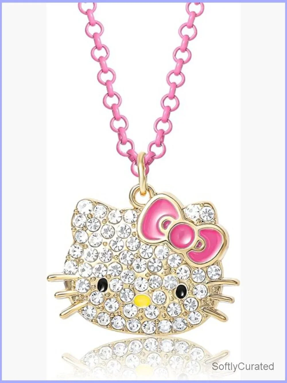 Pave Crystal Pendant Necklace 16-19